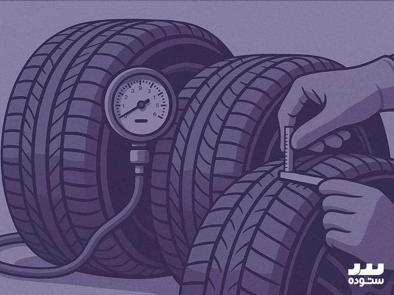 بررسی فشار و کیفیت تایرهای خودرو